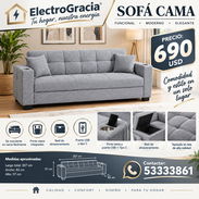 🏡 **SOFÁ CAMA CON PORTAVASOS, BAÚL Y PUERTOS USB** - Img 58414713