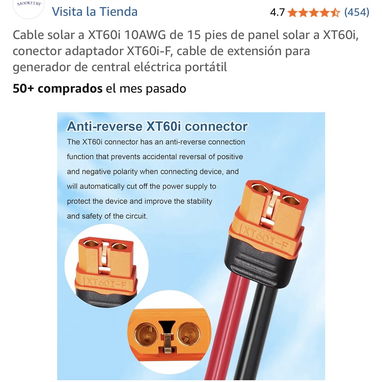 Cable para conectar paneles solares a EcoFlow 4,5 metros - Img 124281538