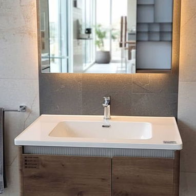 Lavamanos con muebles y tazas - Img 118597510