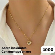 Hermosa 😍Cadena de corazón🤍 de ✨Acero Inoxidable✨con enchape de oro. - Img 55959402