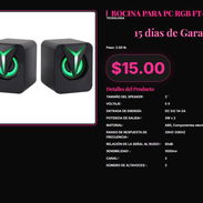 Bocina FT-25-1 RGB 3Wx2 Para Computadora USB, Bocina FT-25-1 PC Gamer 3Wx2 RGB ABS 5V . - Img 57319803