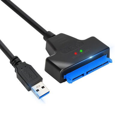 Cable adaptador SATA a USB para SSD y disco duro de 2.5 pulgadas, USB 3.0 a SATA III, compatible con cable HDD a SSD - 8/10