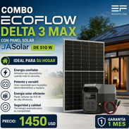 ✨ SOLUCIÓN ENERGÉTICA ✨  Combo ecoflow delta 3 max y panel solar  ✅ Panel JaSolar 510 W 🛡️ Garantía: 1 mes  🚚 ENVÍO X - Img 57792291