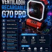 🍂 EL CAMPEON DE LOS APAGONES 🍂 VENTILADOR RECARGABLE G70 PRO - 20000MAH - BLUETOOTH - MAS. 📲 55148259 - Img 56868197