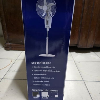 Ventilador recargable de pedestal 16" pulgadas marca EKO 40W 🏠 75 USD - 2/3