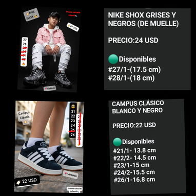 Tenis de niñas y niños - 7/9