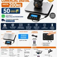 Báscula Comercial Digital 200 Kg Con Lcd. Batería Recargable. Ideal Para Negocios, plataforma de 23.5x29.5cm. - Img 54888332