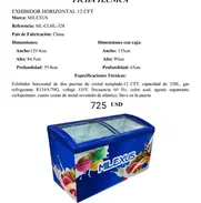 EXHIBIDOR HORIZONTAL DE DOS PUERTAS DE CRISTAL TEMPLADO MARCA MILEXUS DE 12PIES NUEVO EN CAJA CON SUS PAPELES Y GARANTÍA - Img 50791157