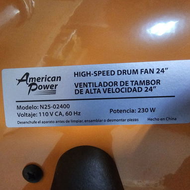 VENTILADOR TURBINA 24" MARCA : AMERICAN POWER - Img 111961898