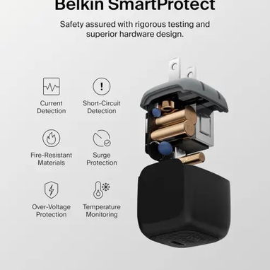 Cargador Belkin 45W USB-C con Cable USB-C, PD 3.1, PPS y Pines Plegables ($25) - 5/7