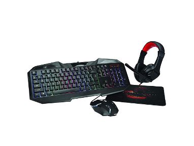 Combo teclado + mouse + audífonos + mousepad RGB gamer 0km sellado - Img main-image