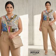 Pantalones de vestir beys talla L/ blusas 1000 - Img 57577503