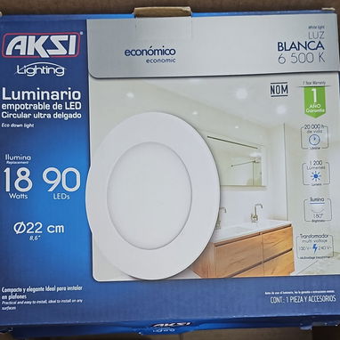 Lampara LED Redonda Empotrable - Img 117664107