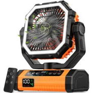 Ventilador portátil recargable Givryes Camping Fan de 20000 mAh con control remoto y luz LED $59.99 - Img 56876012