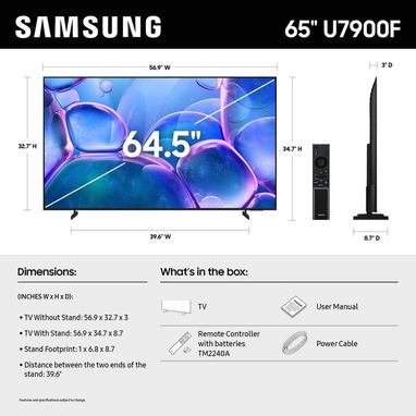 VENDO NUEVOS EN CAJ SELLADOS CON GARANTIA TV SAMSUNG Smart TV 65P U8000FB Cristal 4K 2026 U8000F W 53321047 - Img 122410761