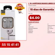 39. AUDÍFONOS MANOS LIBRES CON CABLE/ G2 VPT-0003 - Img 56193550