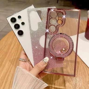 ☎️53544655 🛵 Entrega Disponible ⭐Funda Glitter Kickstand para Samsung Galaxy S23 Ultra con diseño brillante y soporte ⭐ - Img 121831464