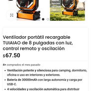 Ventilador portátil recargable - Img 56865064