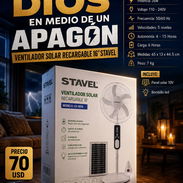 💡TU SALVADOR💡EN UN APAGÓN ! VENTILADOR RECARGABLE STAVEN CON P.SOLAR Y BOMBILLO LED. CON FACTURA-GARANTÍA. 📲 54833699 - Img 55494968