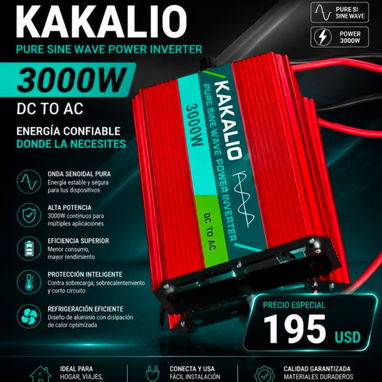 Convertidor 2200wat onda pura y 3000wat - Img 125678324