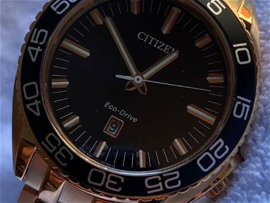 Citizen Eco Drive Dorado cristal zafiro nuevo en caja - Img 67285365