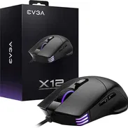 EVGA Ratón para juegos X12, 8k, con cable, negro, personalizable, sensor dual, 16,000 DPI, 5 perfiles, 8 botone - Img 56496861
