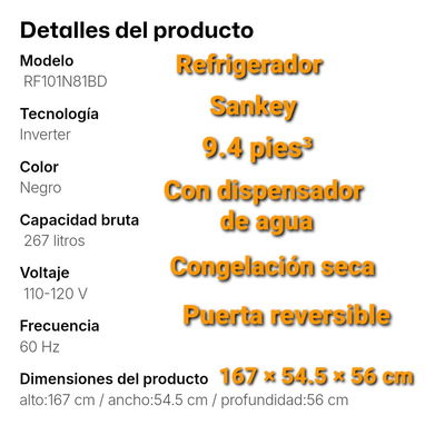 Refrigerador Sankey 9.4 pies³ - Img 123501237