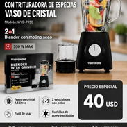 BATIDORA LICUADORA DE CRISTAL DE ALTA CALIDAD CON TRITURADOR DE ESPECIAS - Img 56433177