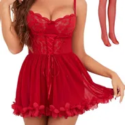 ✨ BABY DOLL DE ENCAJE 🖤  Elegancia, comodidad y un diseño que realza tu figura.  ✅ Estilo Baby Doll con encaje - Img 56606854