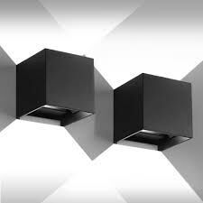 Aplique LED cuadrado negro o blanco - 3/6