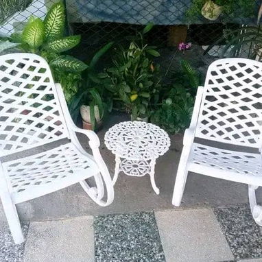 Juego de sillones de aluminio fundido - Img 123543093
