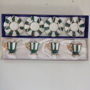 Mini tazas de té de porcelana (8 piezas) de la colección Golden Green de Duca di Bavaria - Img 55443112