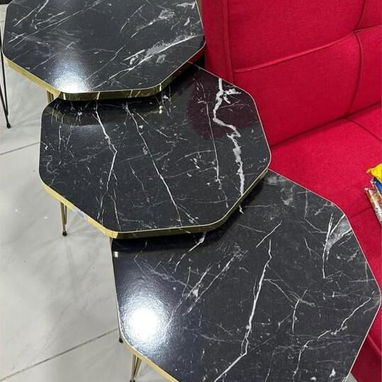 Juego de 3 mesitas decorativas de centro con superficie de porcelanato 🌺 - Img 123154027