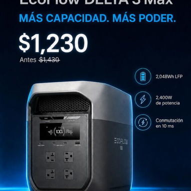 Gran Rebaja!! Los mejores precios de estaciones de energia portables, marcas como Ecoflow, Bluetti, Anker, Daran - 6/10