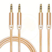 Audio Auxiliar 1 Metro, Adaptador de Altavoz Tipo Jack a Jack , Extensión Cable de Audio. Dorado. Por cantidad 🔶 $5 - Img 57694254