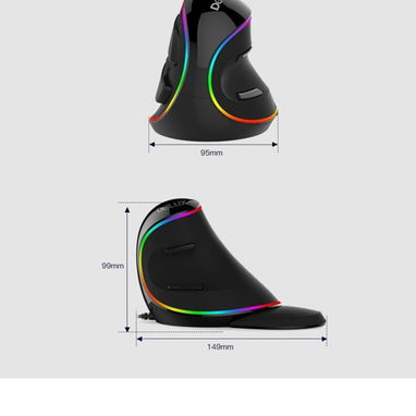 Ganga vendo Mouse Vertical Ergonómico Inalámbrico DELUX M618PLUS - Img 122257162