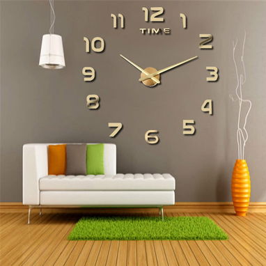 RELOJ DE PARED EFECTO ESPEJO 3D 120 CM DIÁMETRO.  25 USD - 3/5