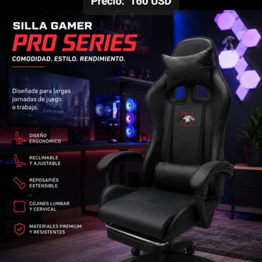 Sillas gamer (sillas para jugar videojuegos) - Img 126791070