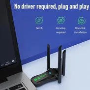 Tarjetas inalámbrica WIFI 6 de 4 antenas para PC USB 3.0 ,  banda 1300Mbps. - Img 53924518
