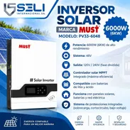 INVERSOR HÍBRIDO MUST 6KW Características principales:Compatible con 110 y 220V Potencia de 6KW reales NUEVOS 0km, en su - Img 58451480