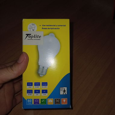 Bombillo LED 9W Toplite 85-265V IP20, Bombillo LED 9W Toplite Activación 20 Lux VPT# - 2/7