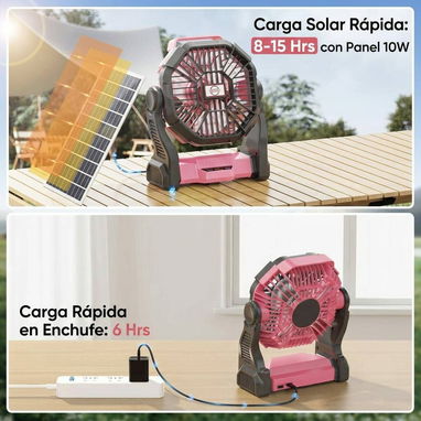 Ventilador solar portátil de 30000 mAh - 3/5
