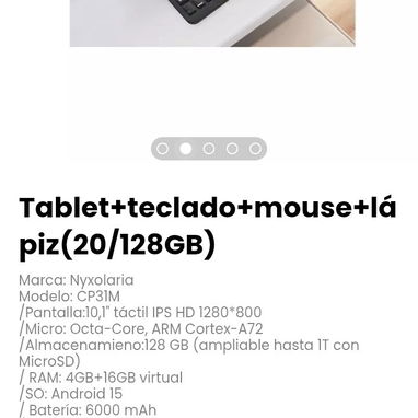 Tablet+teclado+mouse+lápiz(20/128GB) Marca: Nyxolaria - Img 125826260