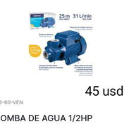 Bomba de agua 1/2HP - Img 54904401