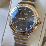 EM0954-50E citizen eco drive mujer 2 tonos cristal de zafiro y elegante carátula en negro - Img 54232979