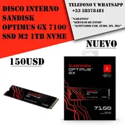 Disco Interno Sandisk Optimus GX 7100 SSD M2 1TB NVME "Nuevo Sellado" - Img 55512137