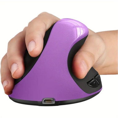 🖱💜 Mouse Ergonómico Vertical Inalámbrico – Recargable & Estilizado - Img 102146738