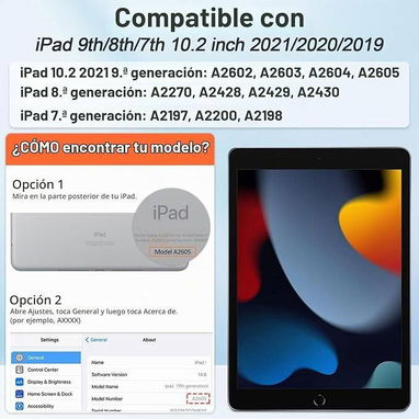 🍑Funda Antigolpes para iPad 10.2" con Soporte Giratorio 360°🍑 - 6/6