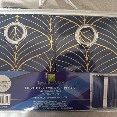 Juego de 2 Cortinas Estampadas Blackout (CV) - Img 113899508