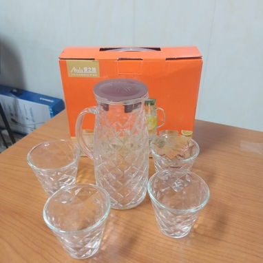 JUEGO DE JARRA DE VIDRIO CON 4 VASOS, ENTREGA DE FACTURA, VARIEDAD DE ÚTILES DEL HOGAR, ETC - Img 124971662